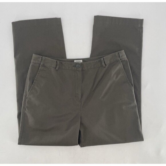 L.L. Bean Olive Green Women's Ankle Pants 12 Reg - Picture 3 of 11
